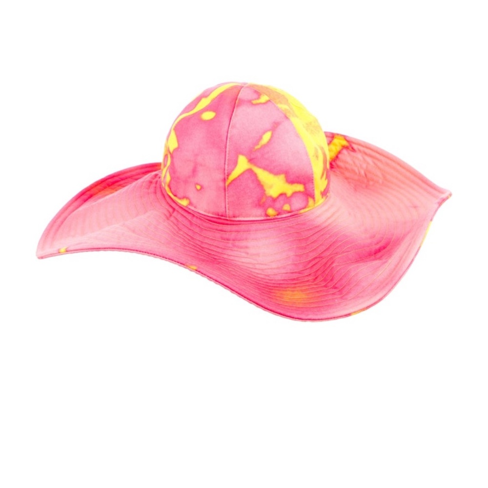 MSGM Vibrant Pink and Yellow Floral Hat - Picture 3 of 3